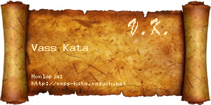 Vass Kata névjegykártya